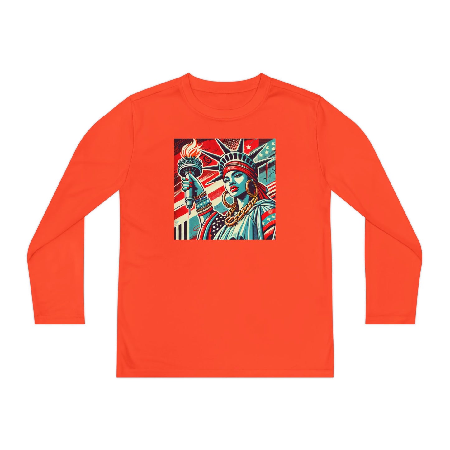 Youth Long Sleeve Tee - Statue of Liberty Graphic - Adventure Ready Apparel
