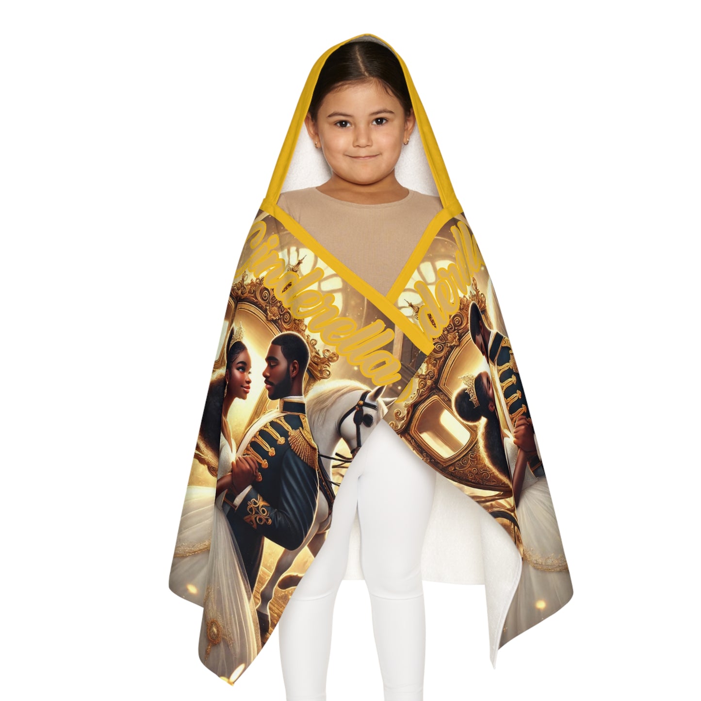 Cinderella Themed Youth Hooded Towel - Magical Bathing Experience for Kids