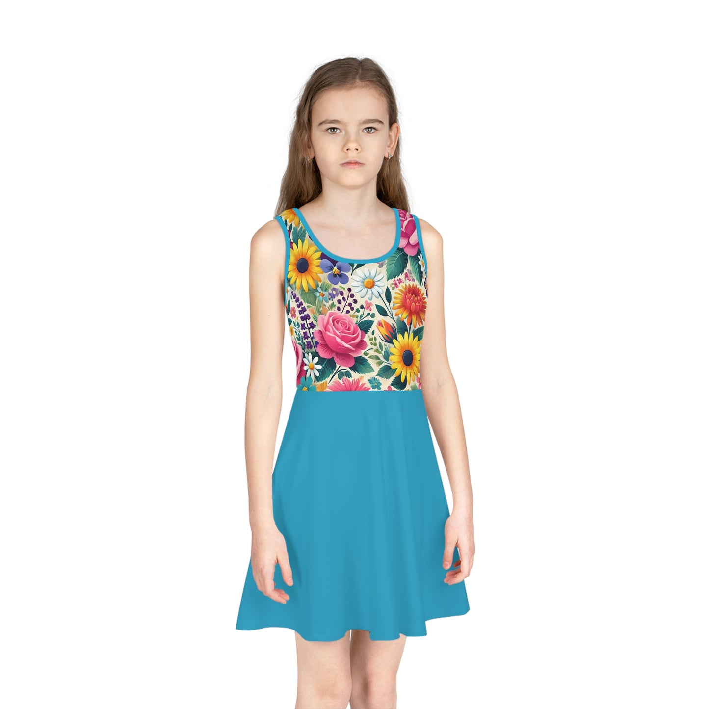 Girls' Sleeveless Sundress (AOP)