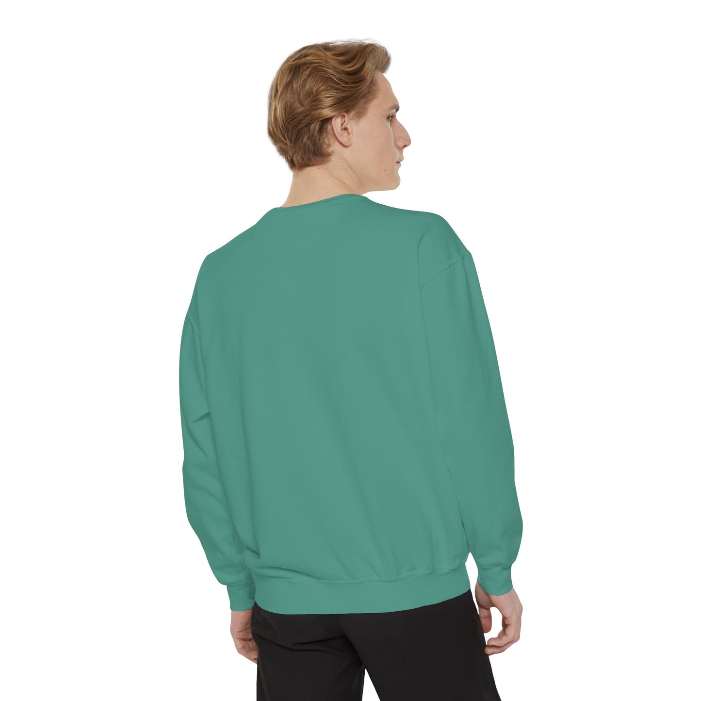 Colorful Stained Glass Flower Sweatshirt - Unisex Garment-Dyed Pullover