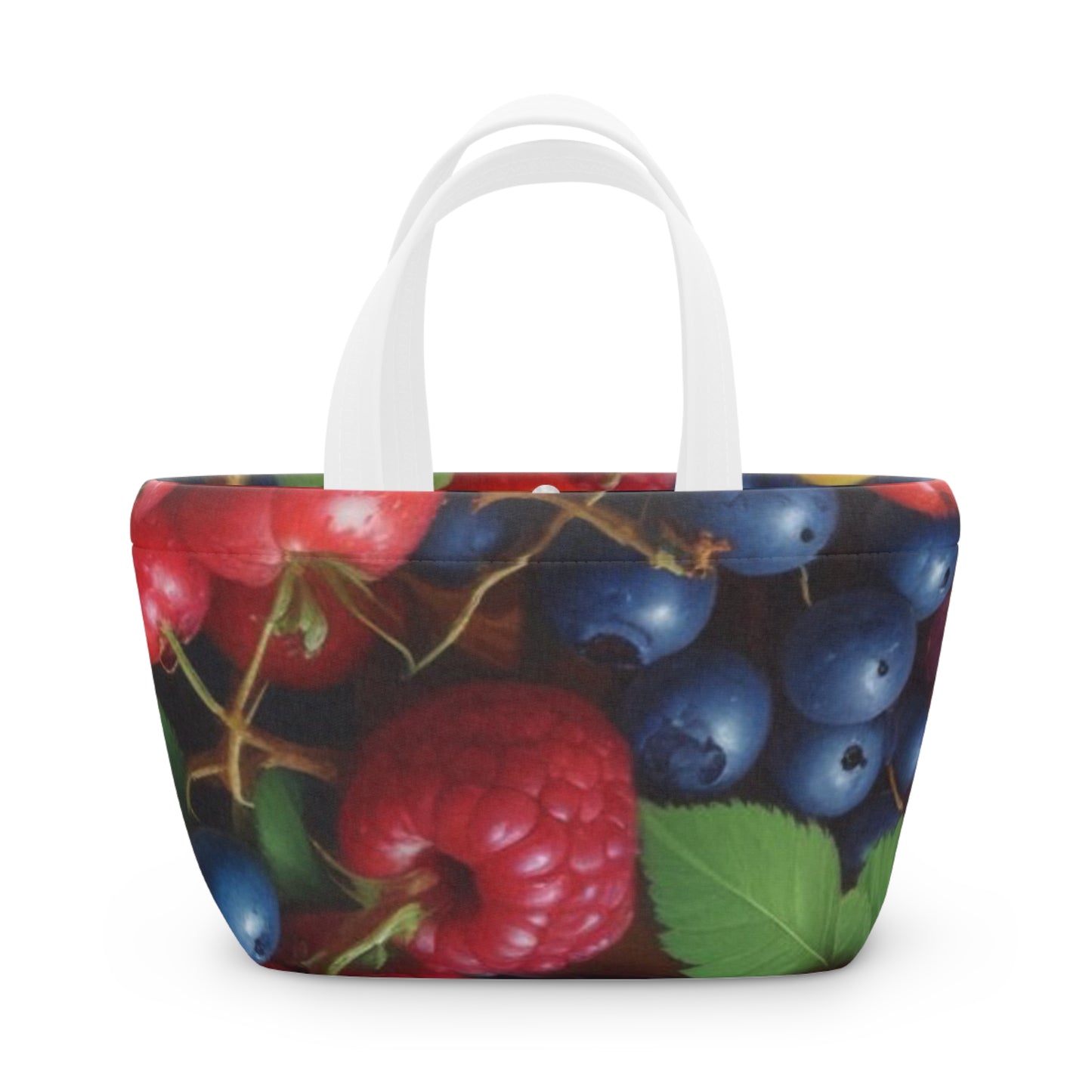 Vibrant Berry Print Insulated Lunch Bag - Perfect for Picnics & Work