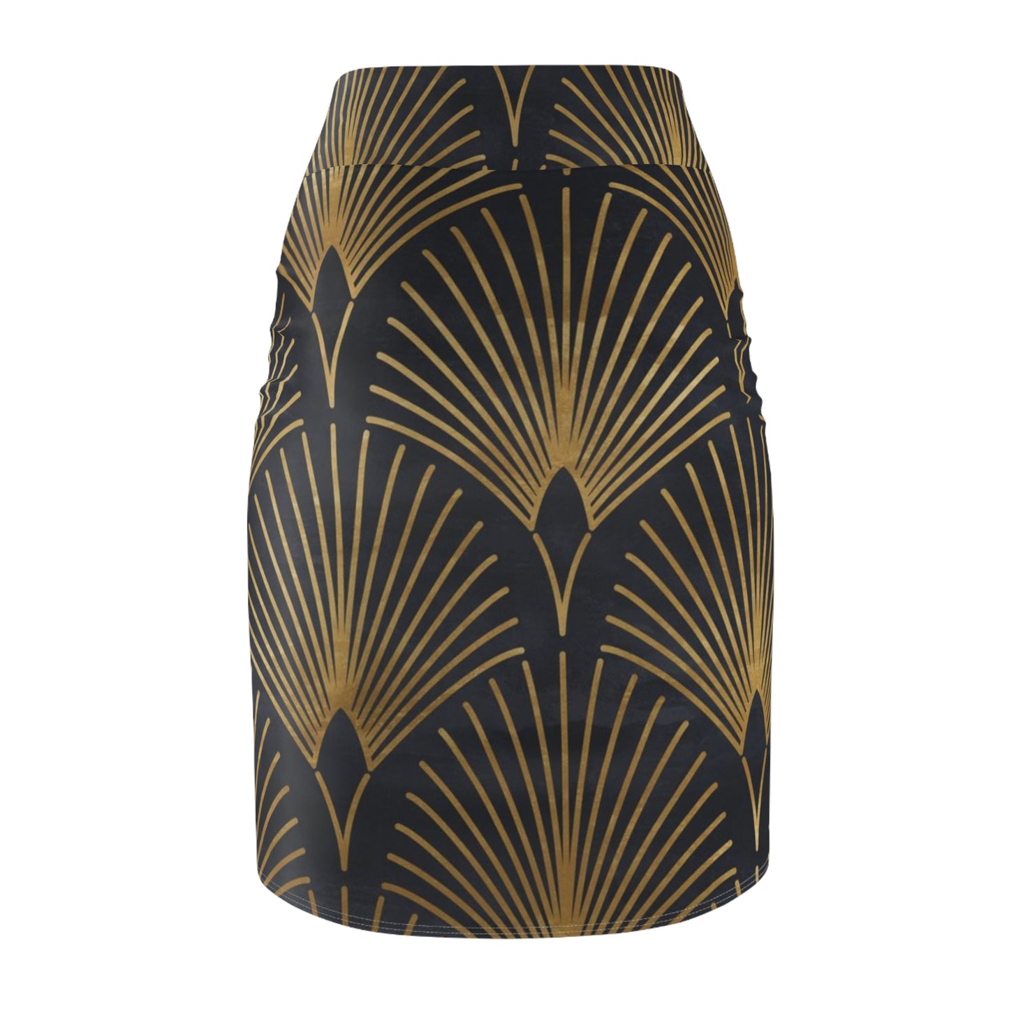 Gold Art Deco Women's Pencil Skirt - Elegant Fashion for Special Occasions