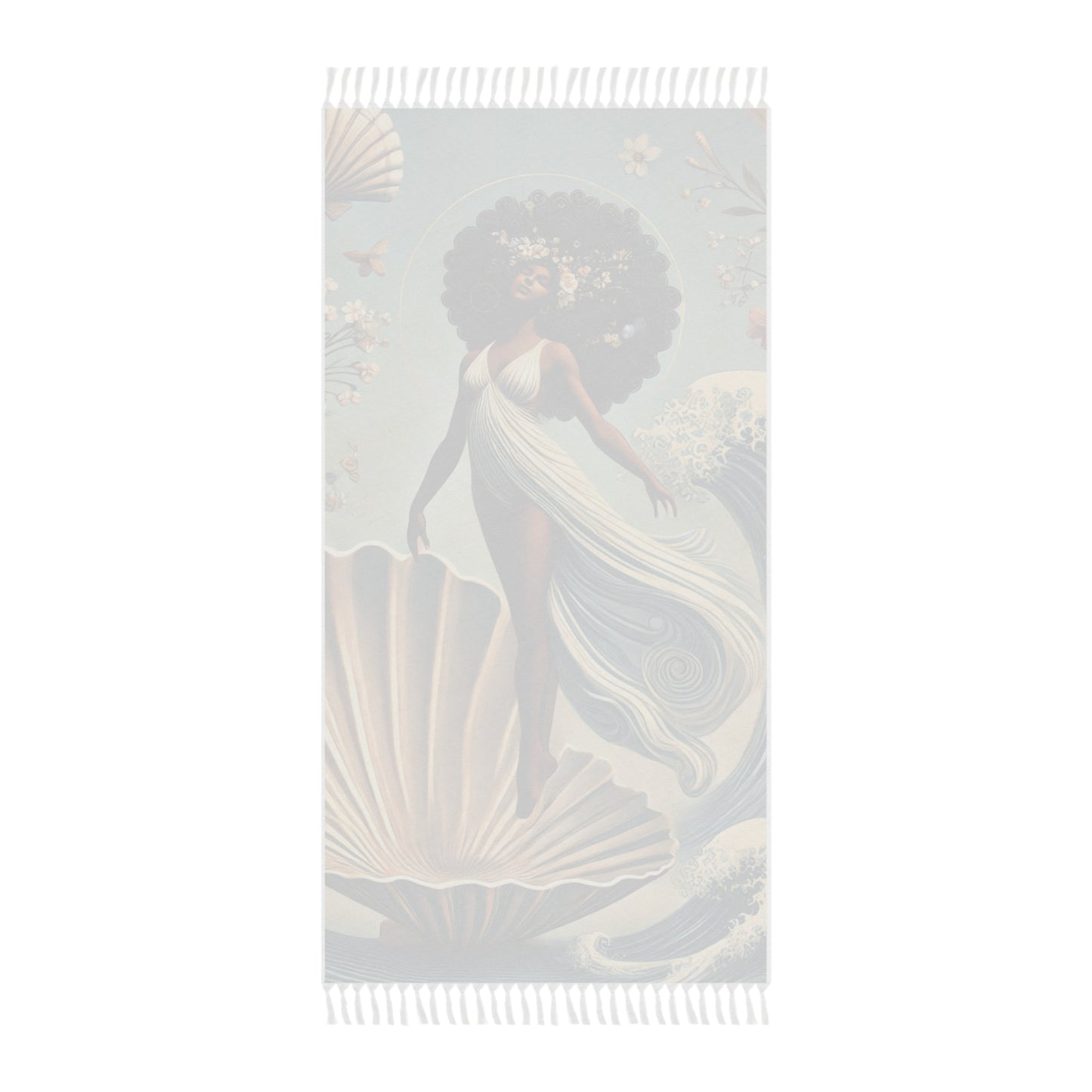 Boho Beach Towel - Ethereal Ocean Goddess Design