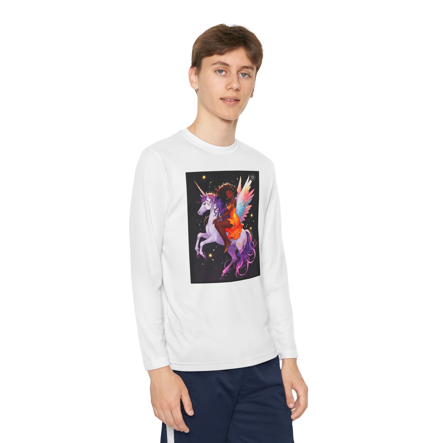 Magical Unicorn Youth Long Sleeve Tee - Vibrant Fantasy Design for Kids
