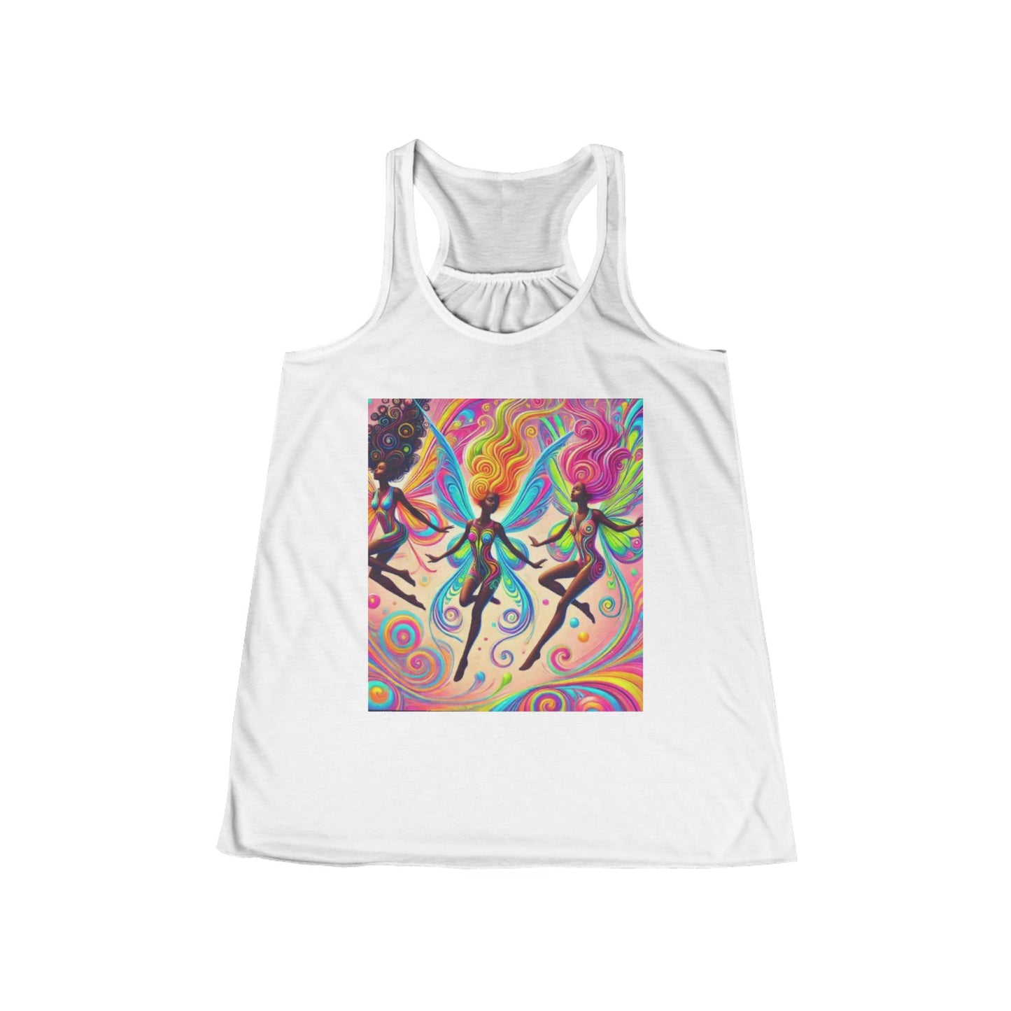 Colorful Fairy Dance Women's Flowy Racerback Tank