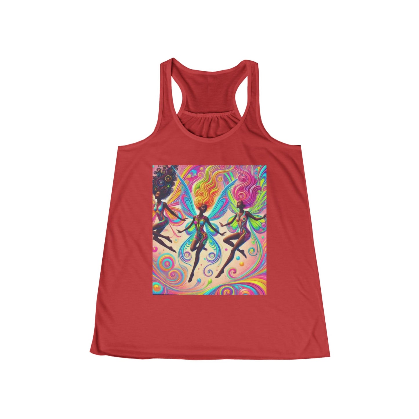 Colorful Fairy Dance Women's Flowy Racerback Tank