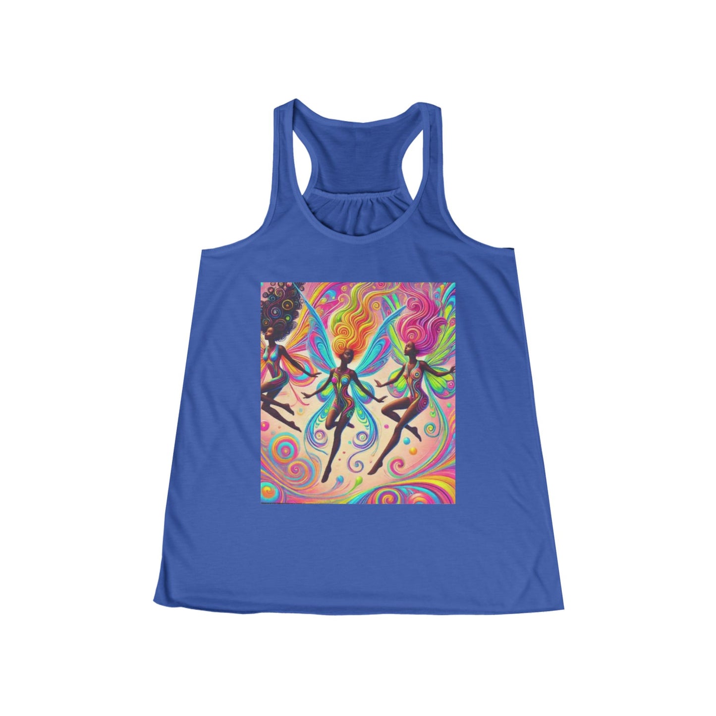 Colorful Fairy Dance Women's Flowy Racerback Tank
