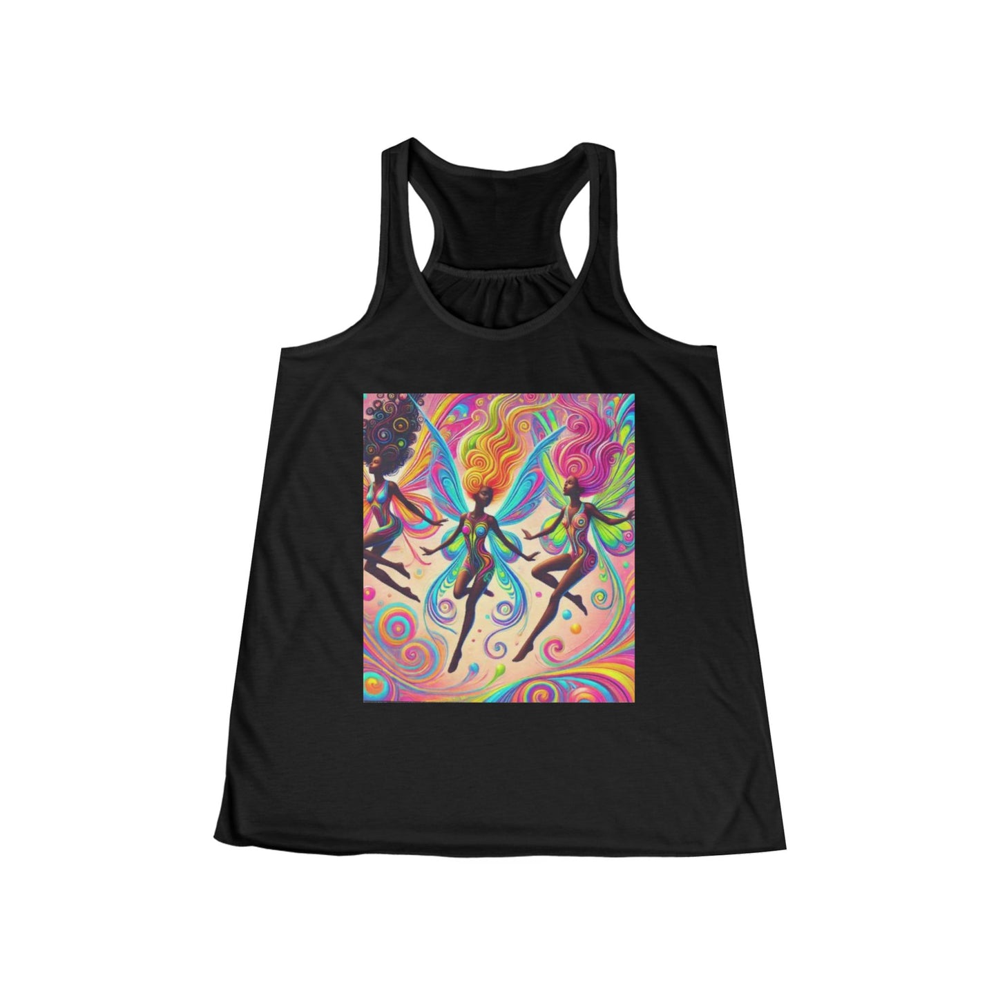 Colorful Fairy Dance Women's Flowy Racerback Tank