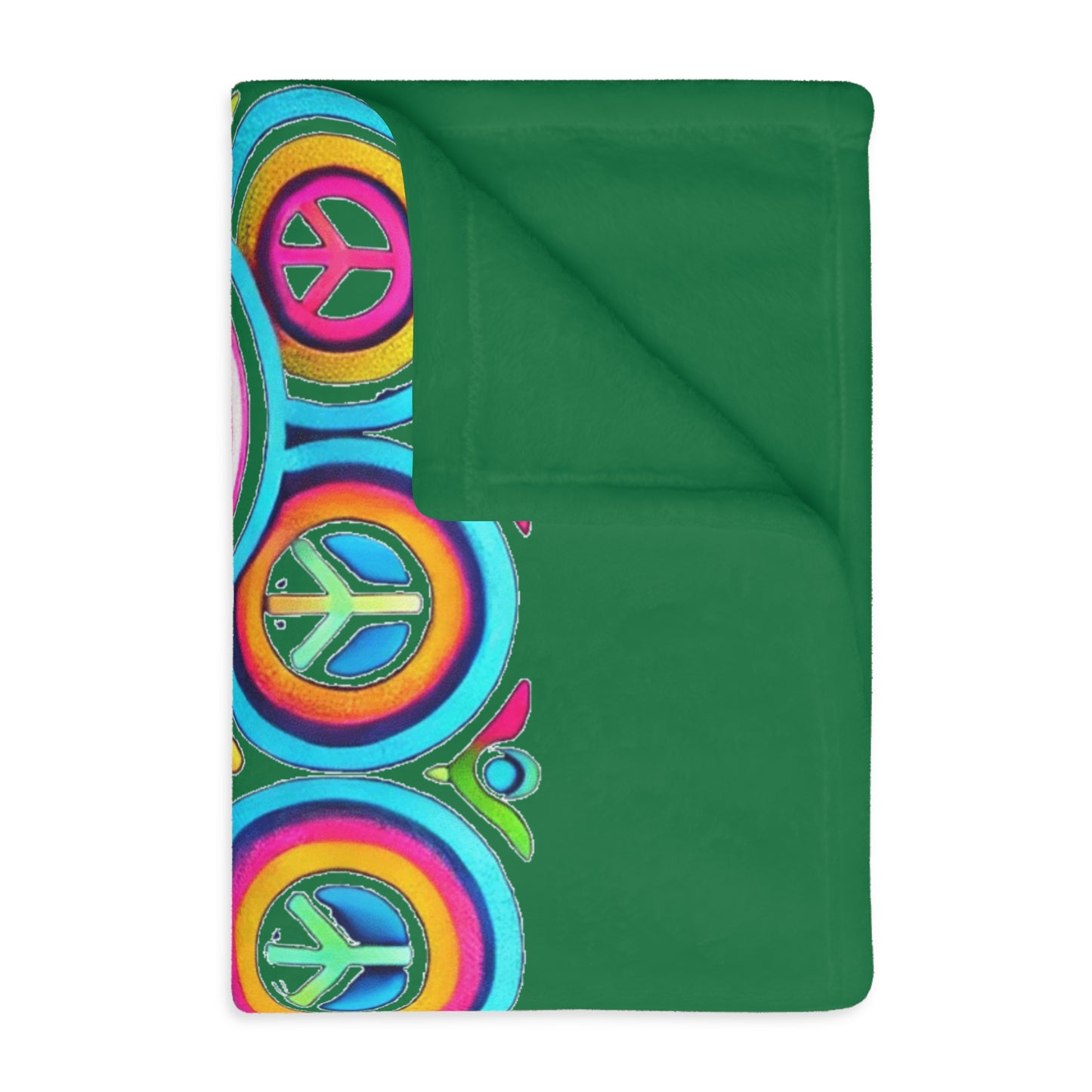 Groovy Retro Peace Microfiber Blanket - Two-Sided Print