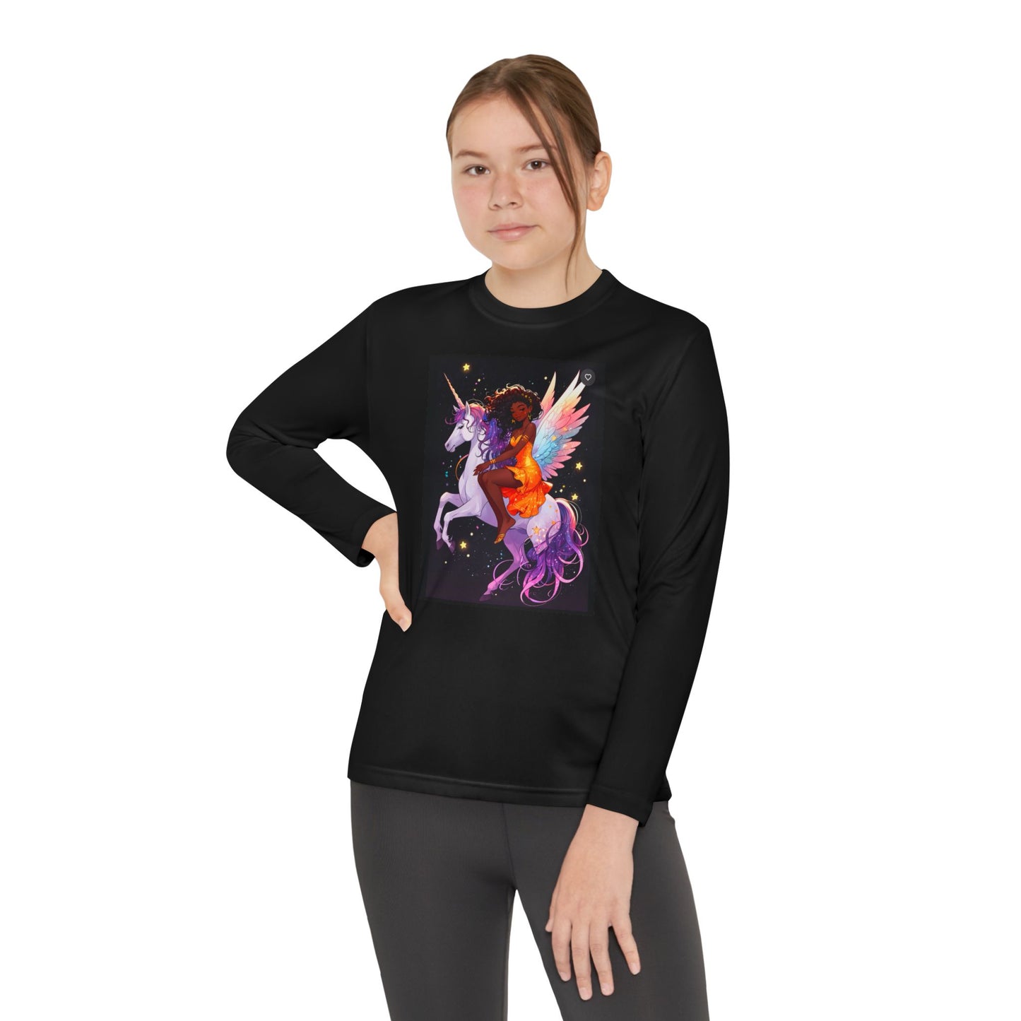 Magical Unicorn Youth Long Sleeve Tee - Vibrant Fantasy Design for Kids