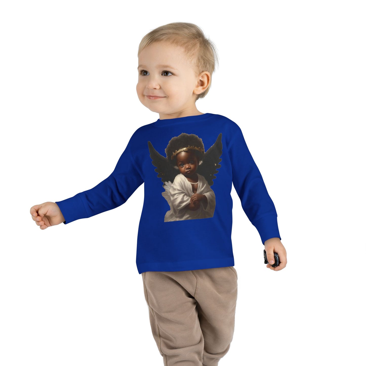 Angel Wings Toddler Long Sleeve Tee - Adorable Kids Graphic Shirt