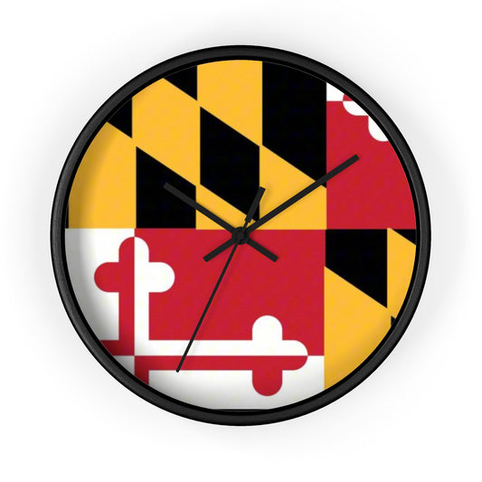 Maryland Flag Wall Clock - Vibrant Timepiece for Home Decor and Gift