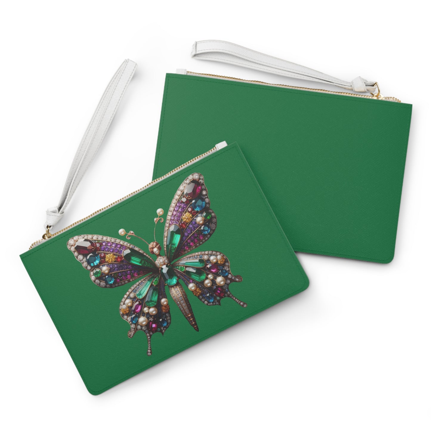 Elegant Butterfly Clutch Bag - Stylish Green Accessory for Celebrations