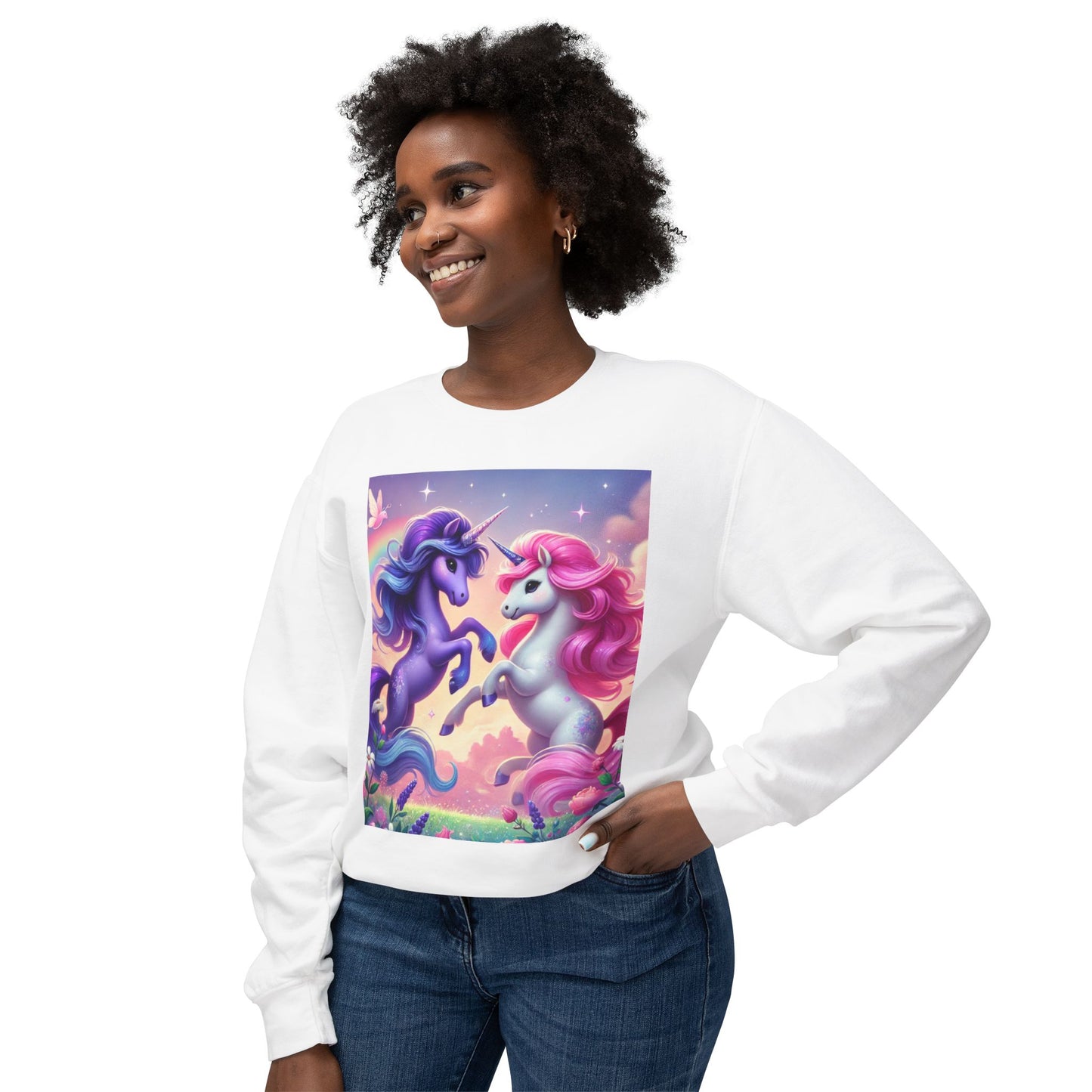 Fairytale Unicorn Crewneck Sweatshirt - Cozy and Colorful