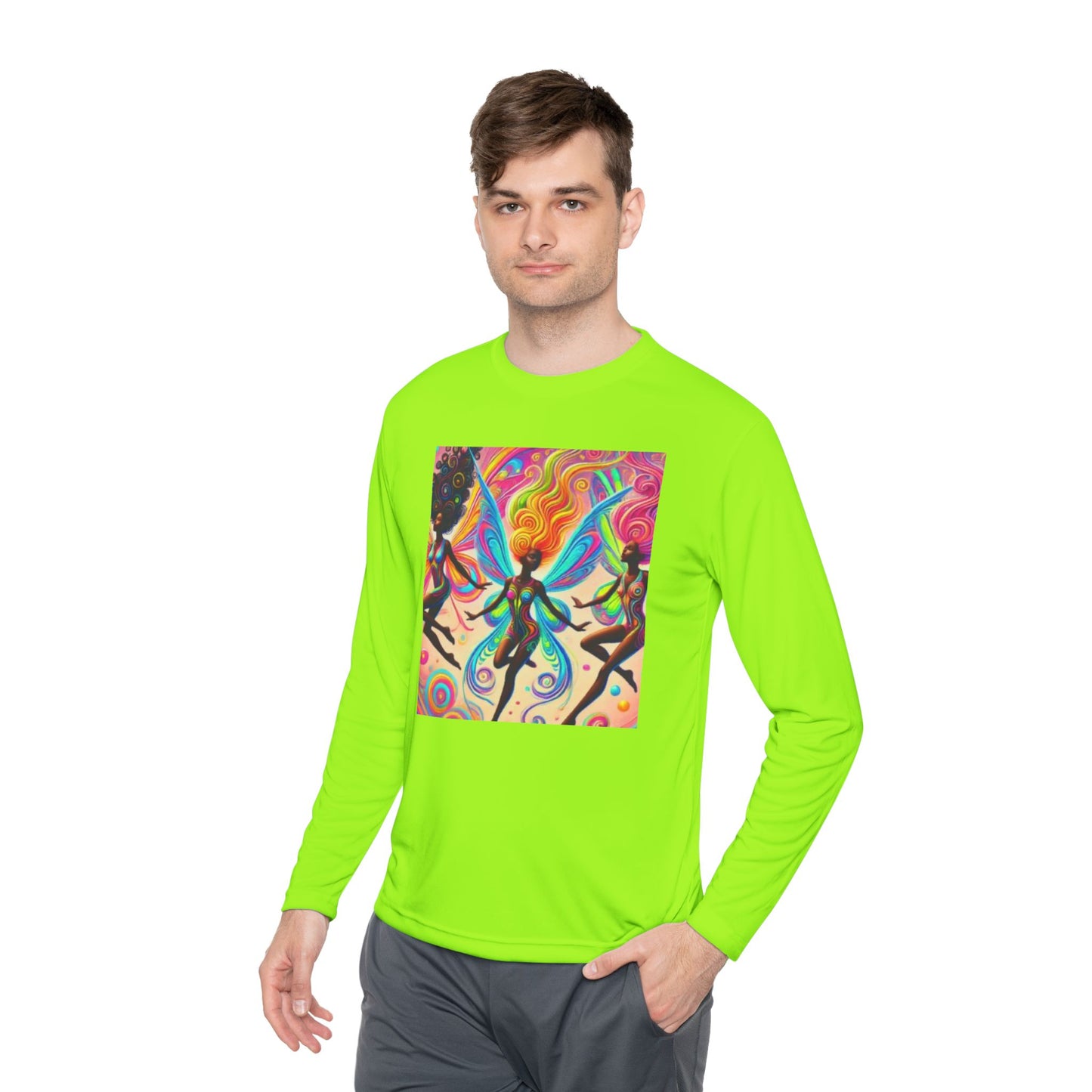 Colorful Dance Art Unisex Lightweight Long Sleeve Tee - Perfect for Festivals & Celebrations