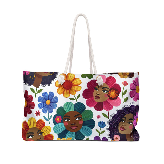 Vibrant Floral Weekender Bag for Travel & Everyday Use