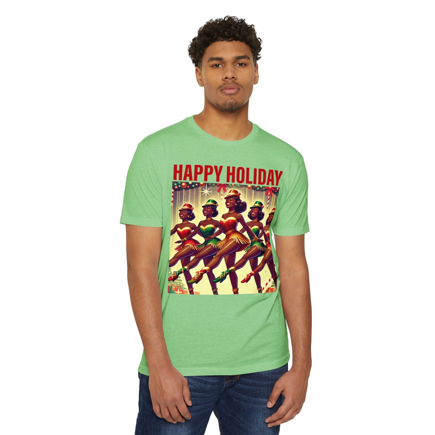Vintage Holiday Dance Graphic T-Shirt - Happy Holidays Celebration Tee