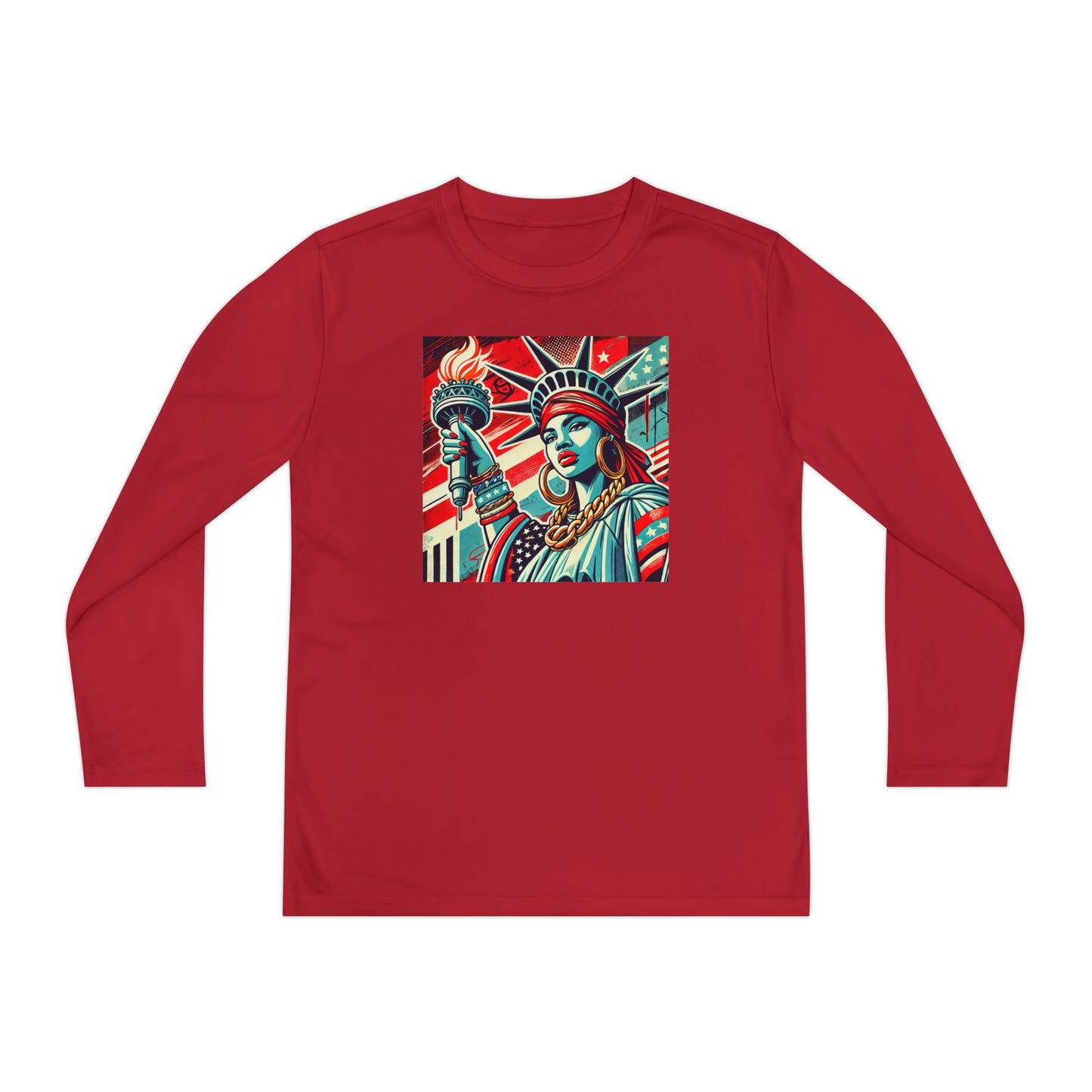 Youth Long Sleeve Tee - Statue of Liberty Graphic - Adventure Ready Apparel