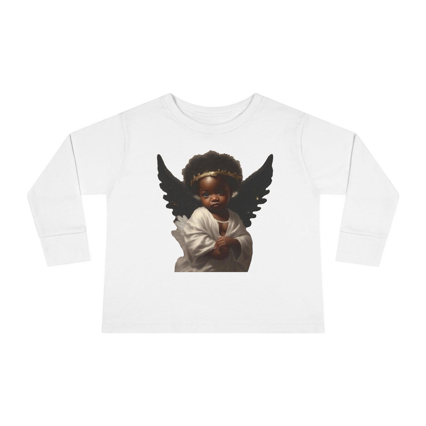 Angel Wings Toddler Long Sleeve Tee - Adorable Kids Graphic Shirt