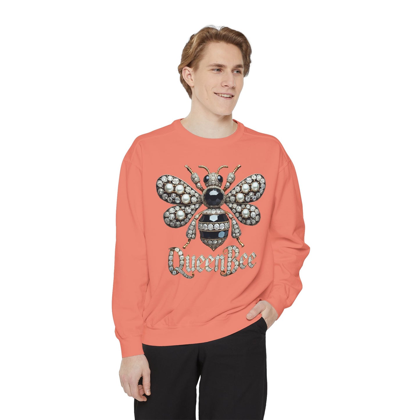 Artistic Garment-Dyed Unisex Sweatshirt - Abstract Ocean Design