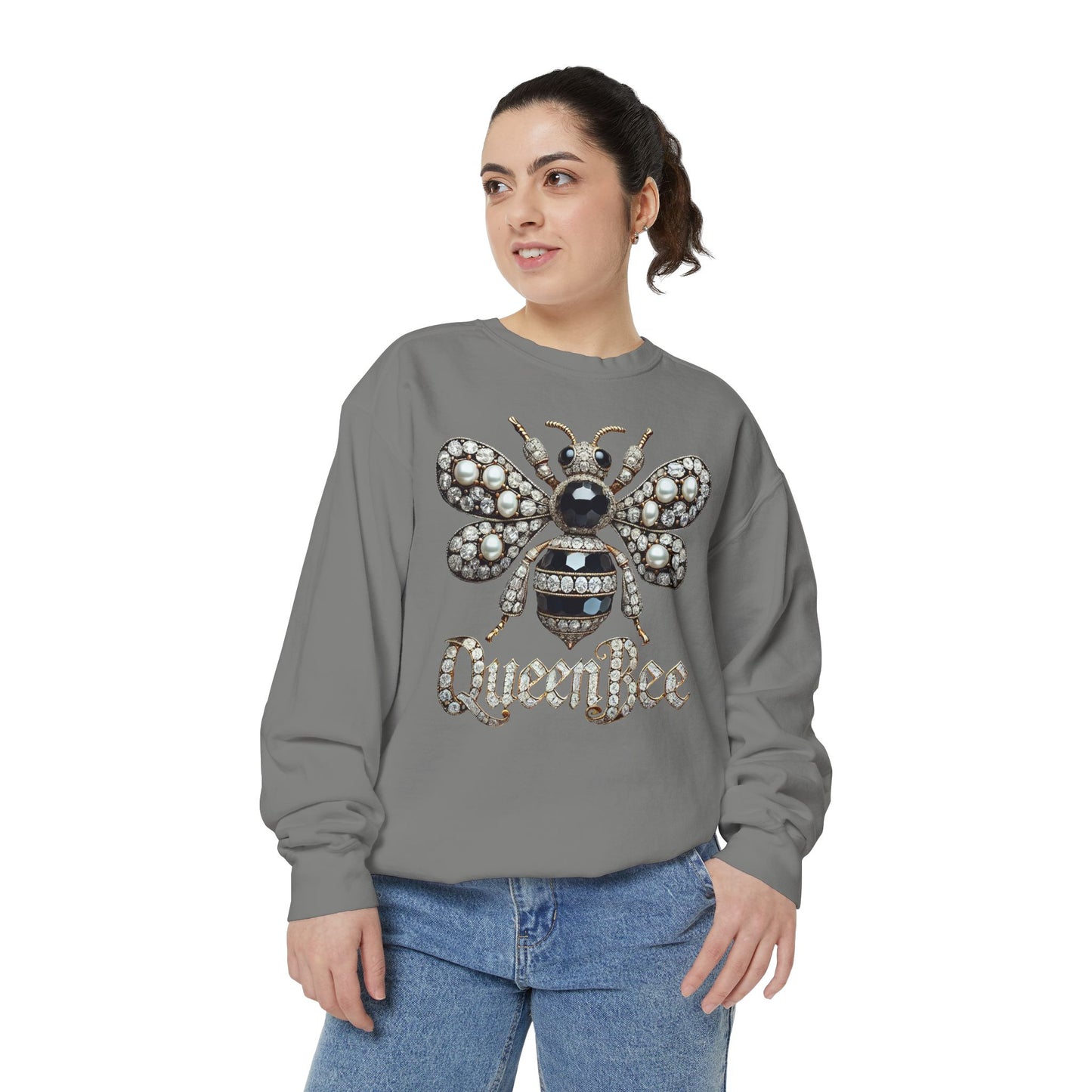 Artistic Garment-Dyed Unisex Sweatshirt - Abstract Ocean Design
