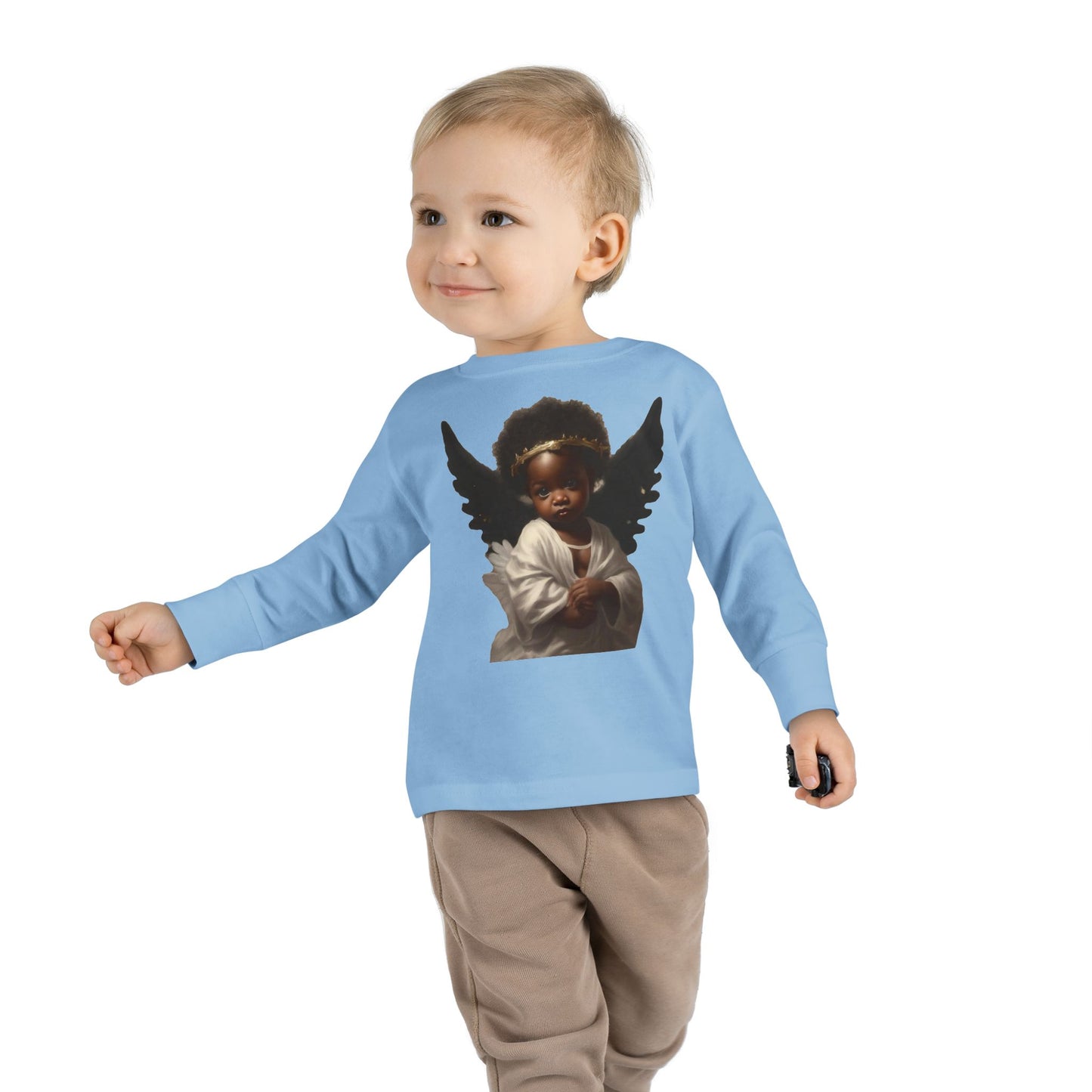 Angel Wings Toddler Long Sleeve Tee - Adorable Kids Graphic Shirt