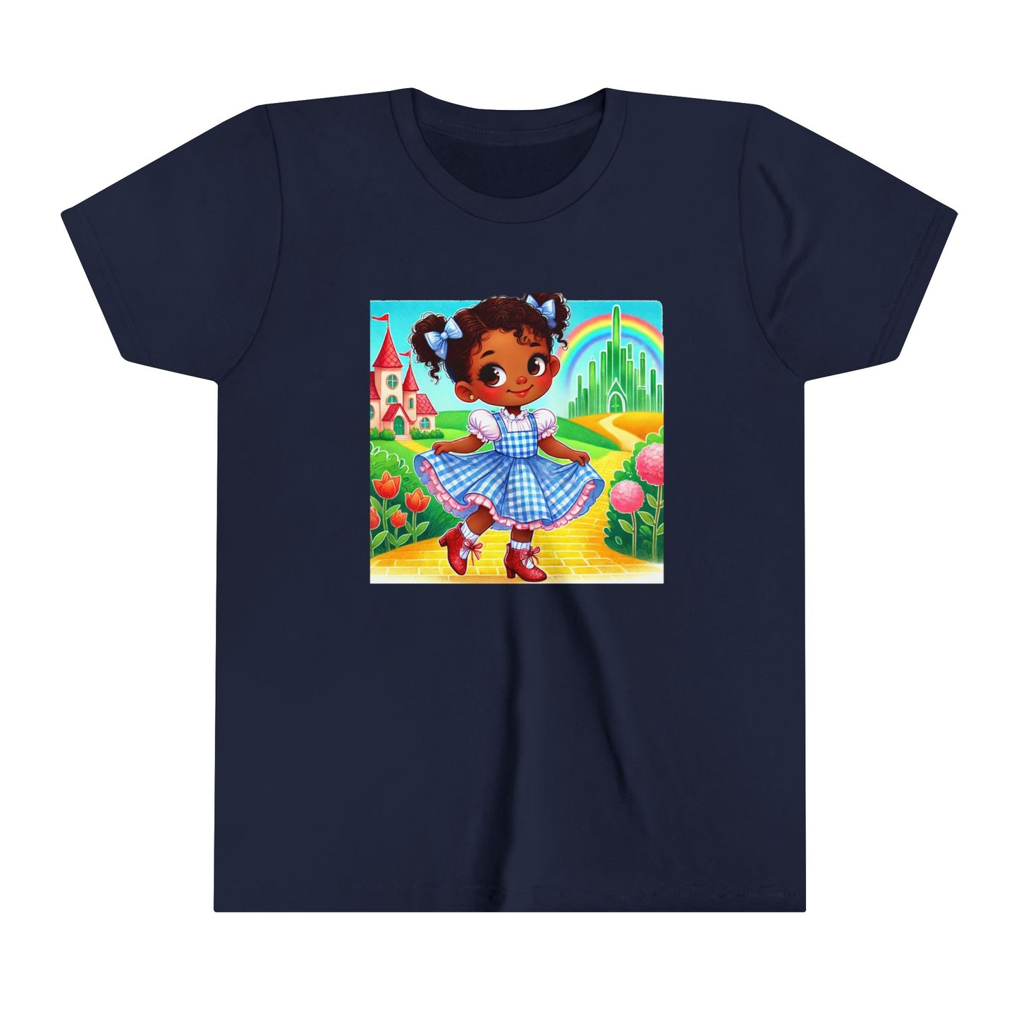 Whimsical Youth Tee with Colorful Dorothy Design