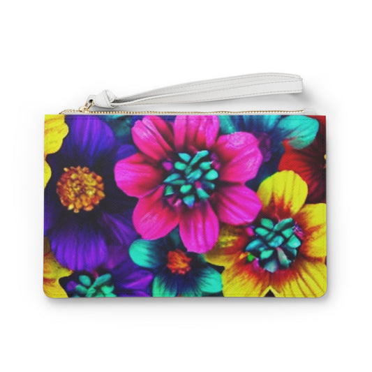 Vibrant Floral Clutch Bag - Colorful Wristlet for Everyday Use