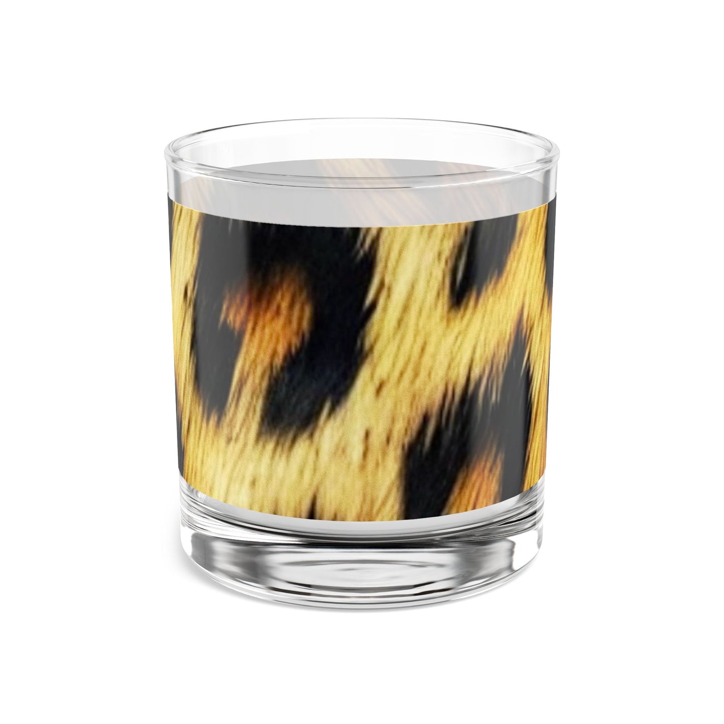 Stylish Leopard Print Rocks Glass | 10oz Cocktail Tumbler for Home Bar