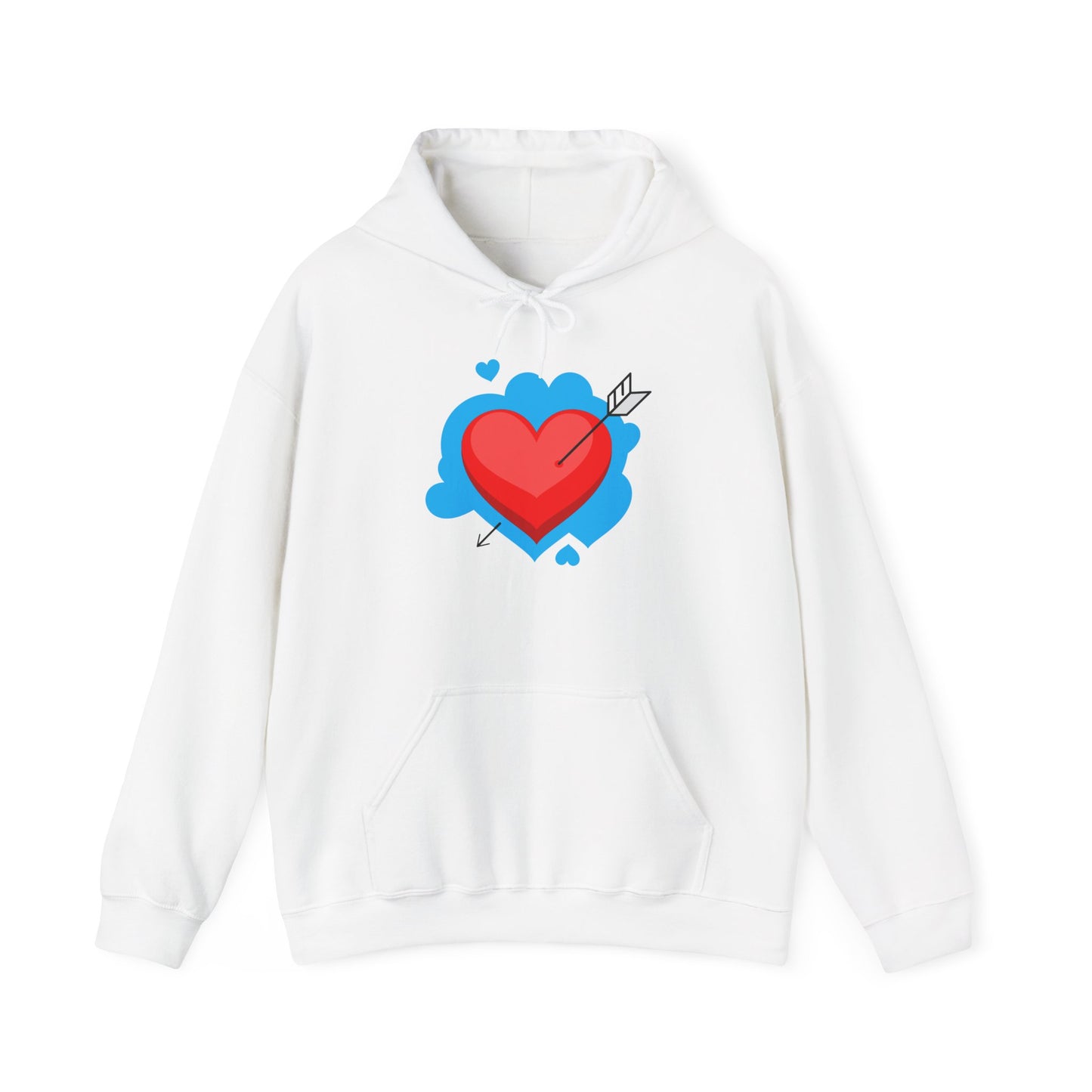 Love Arrow Unisex Hooded Sweatshirt - Cozy Valentine's Day Gift