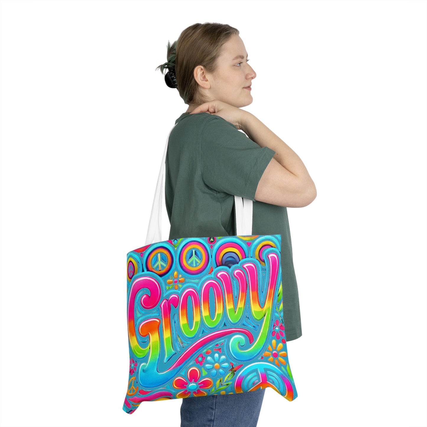 Groovy Shoulder Tote Bag – Colorful Vibes for Everyday Adventures