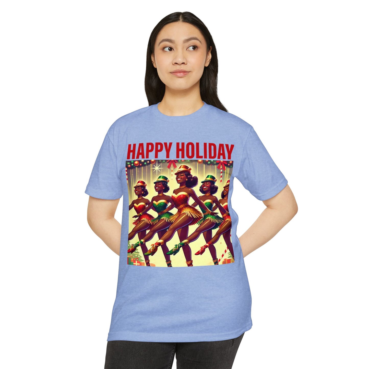 Vintage Holiday Dance Graphic T-Shirt - Happy Holidays Celebration Tee