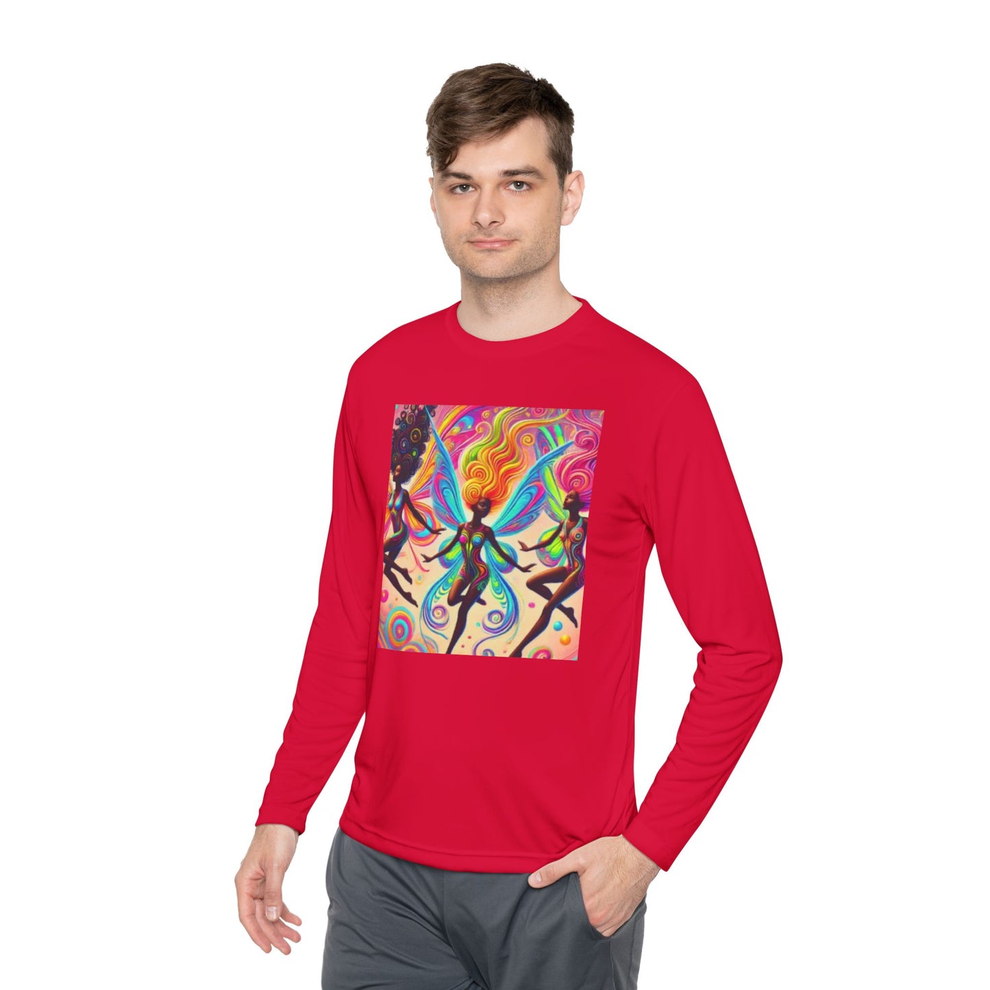 Colorful Dance Art Unisex Lightweight Long Sleeve Tee - Perfect for Festivals & Celebrations