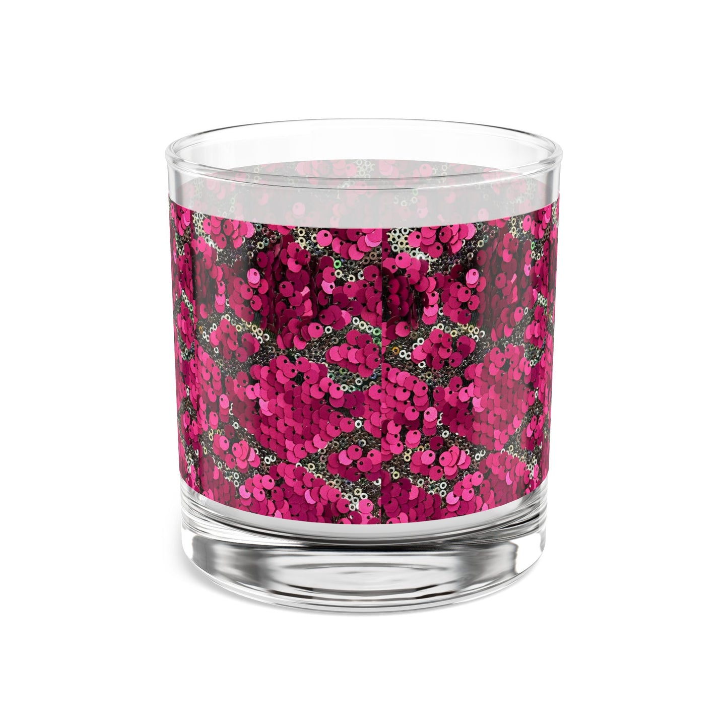 Sparkling Sequin Rocks Glass - 10oz Party Drinkware