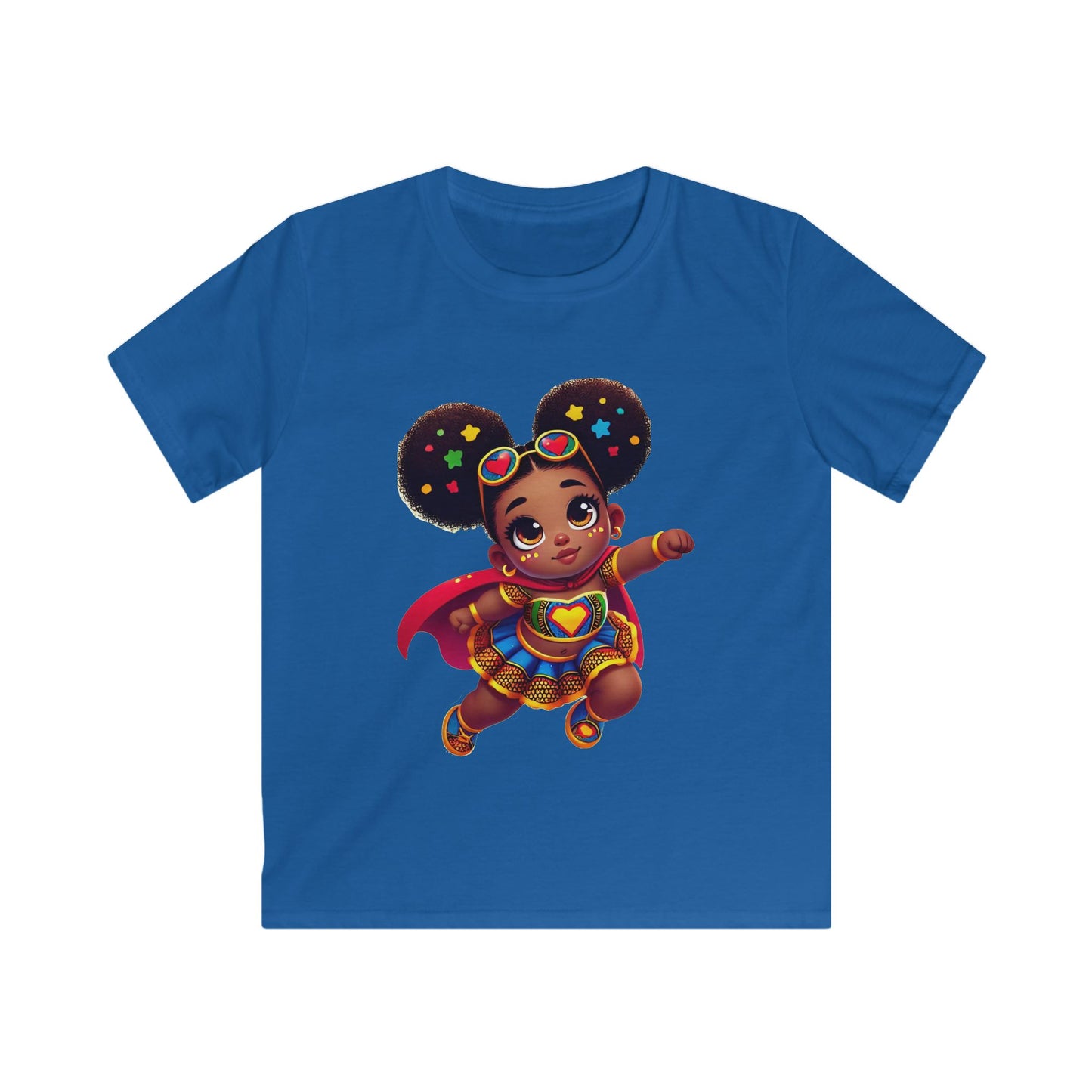 Superhero Princess Kids Softstyle Tee - Cute Graphic Tee for Girls