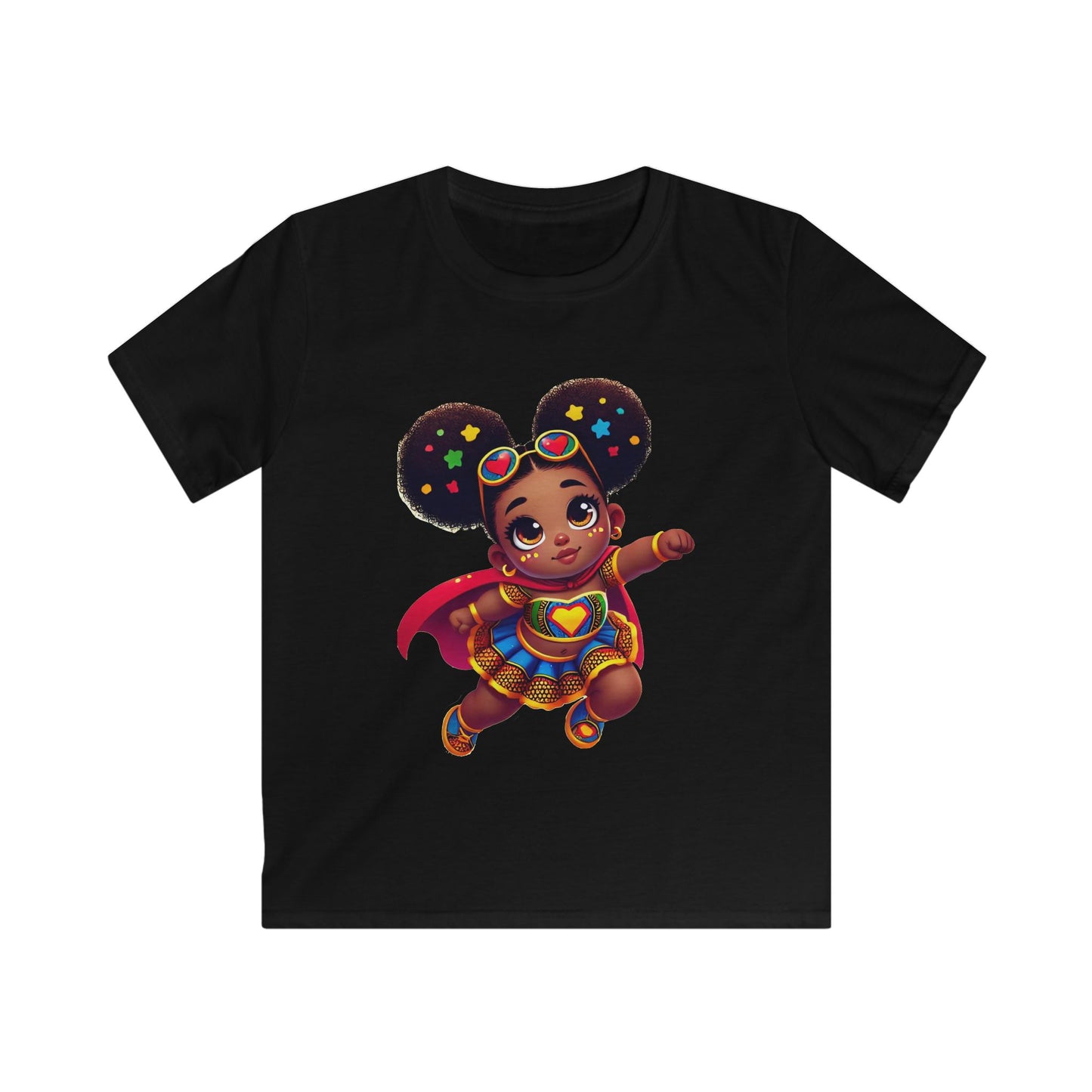 Superhero Princess Kids Softstyle Tee - Cute Graphic Tee for Girls