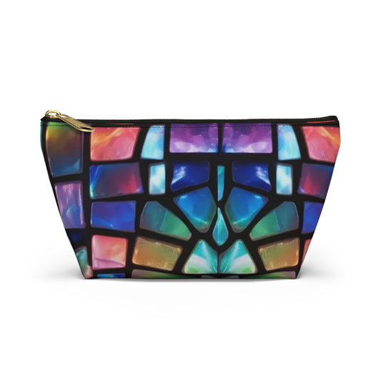 Vibrant Stained Glass Accessory Pouch