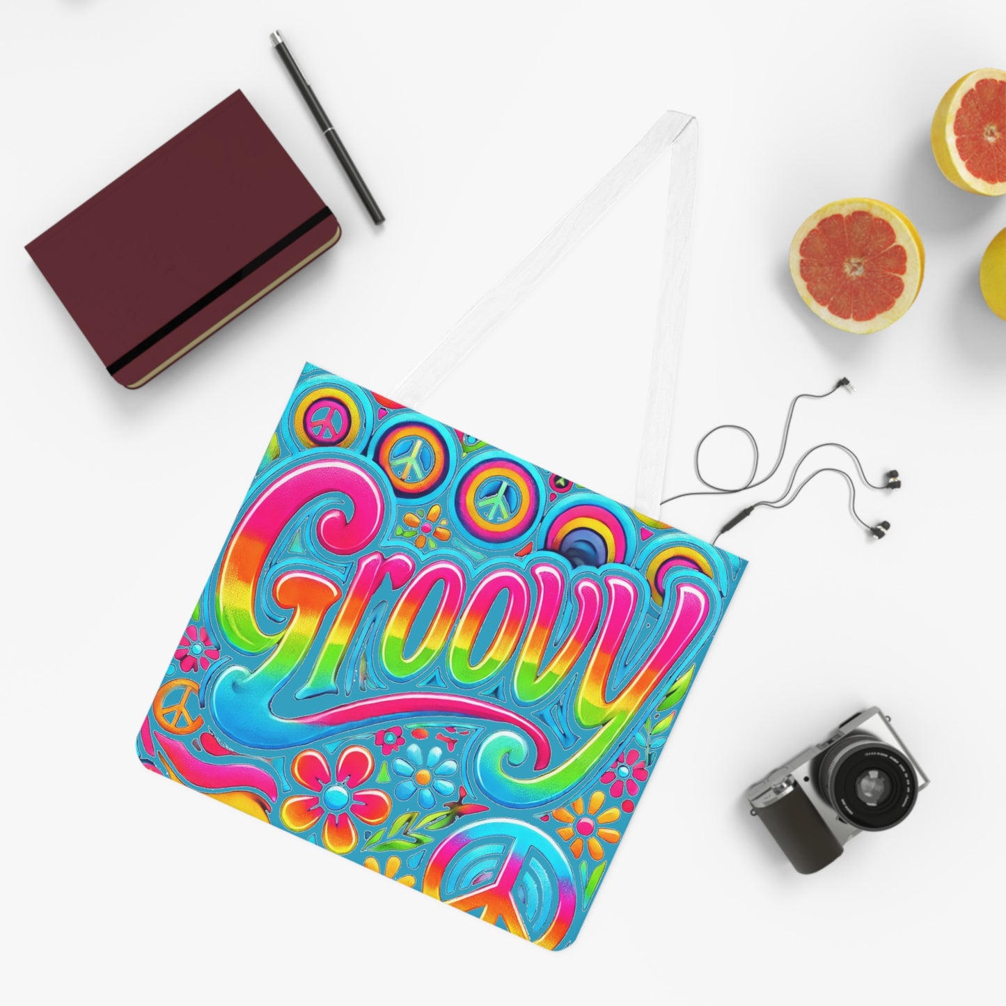 Groovy Shoulder Tote Bag – Colorful Vibes for Everyday Adventures