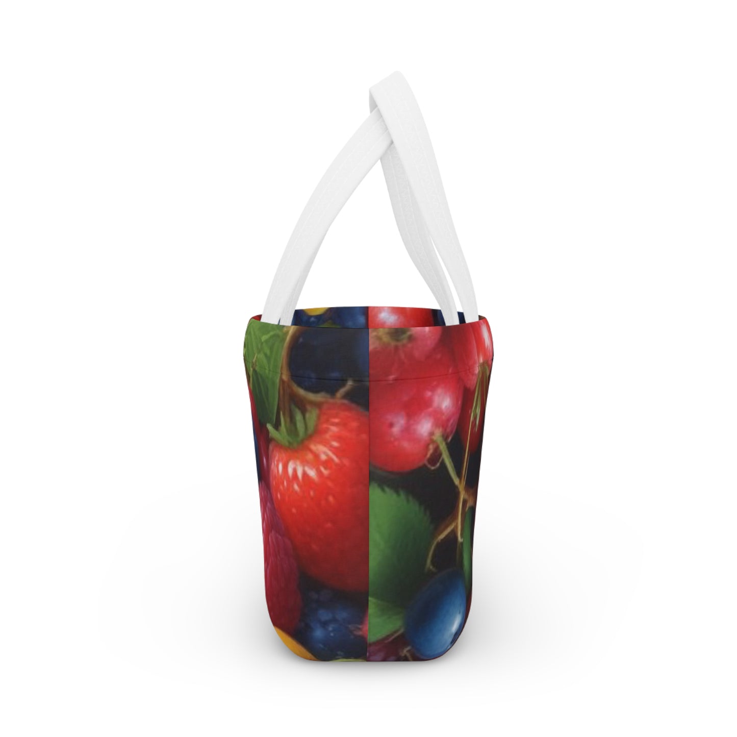 Vibrant Berry Print Insulated Lunch Bag - Perfect for Picnics & Work