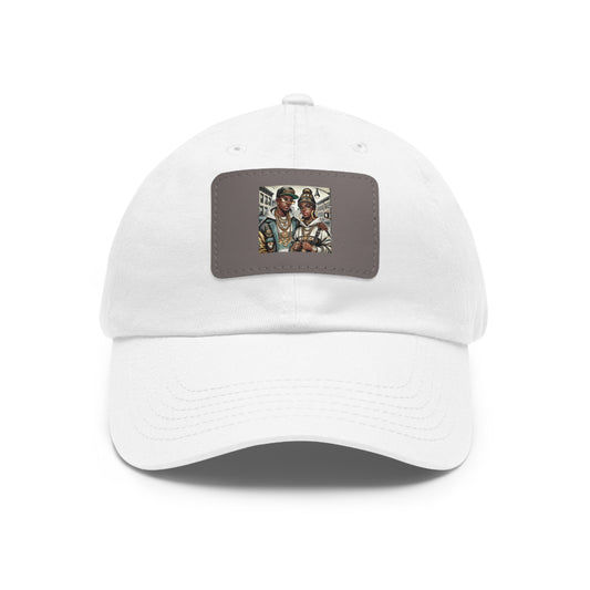 Dad Hat with Leather Patch (Rectangle)