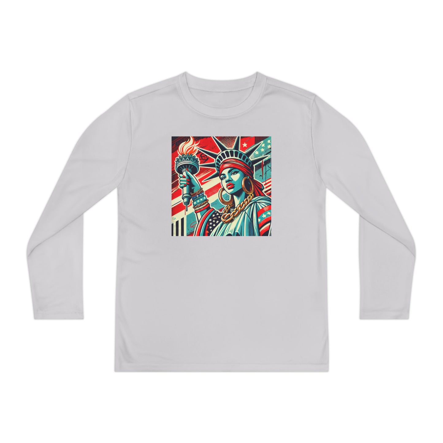 Youth Long Sleeve Tee - Statue of Liberty Graphic - Adventure Ready Apparel