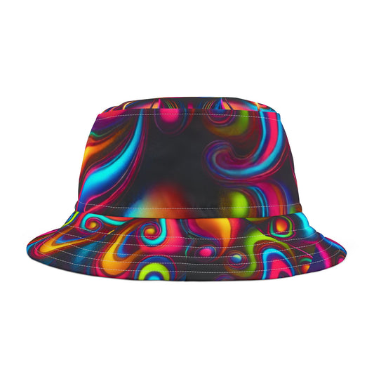 Vibrant Swirl Bucket Hat - Colorful Summer Headwear