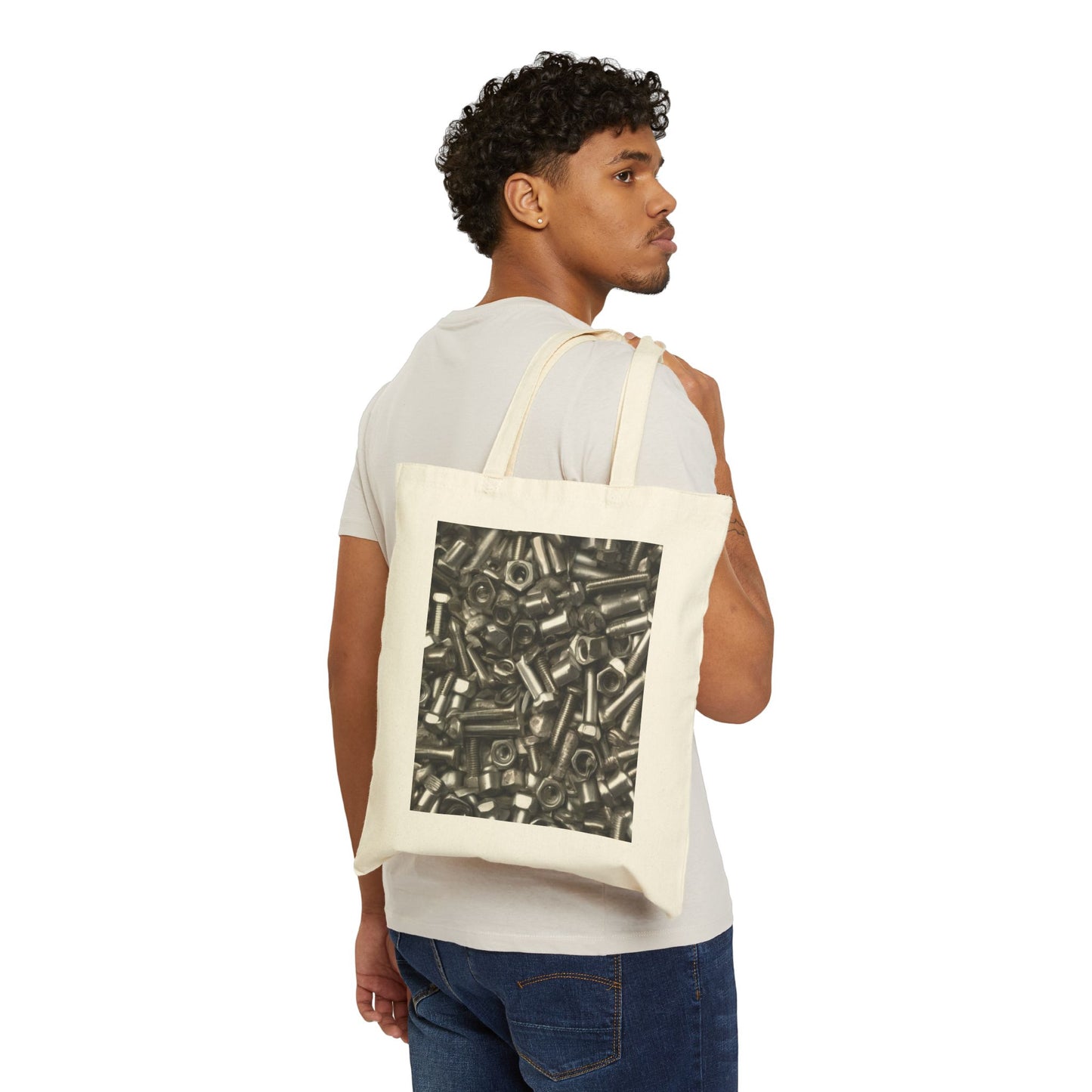 Industrial Chic Cotton Canvas Tote Bag | Perfect for Everyday Use