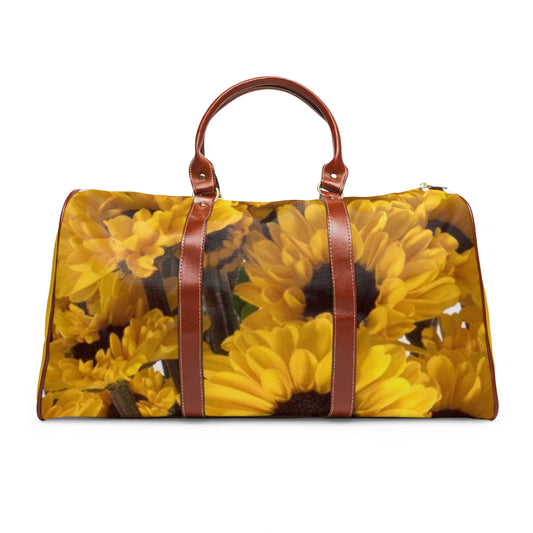 Sunflower Waterproof Travel Bag - Stylish Floral Weekender for Adventurers