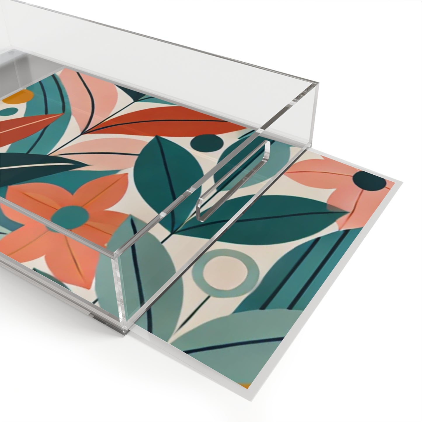 Vibrant Floral Acrylic Serving Tray - Perfect for Entertaining and Home Décor