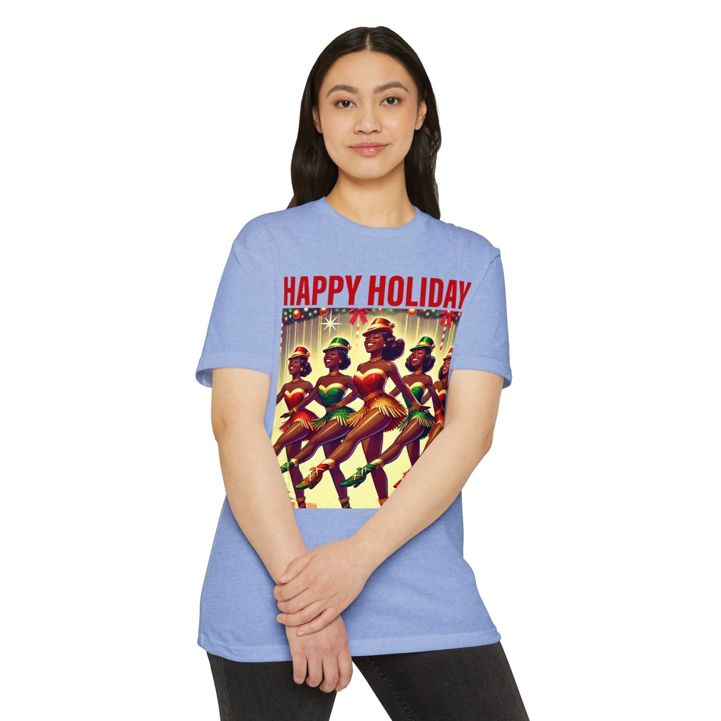 Vintage Holiday Dance Graphic T-Shirt - Happy Holidays Celebration Tee