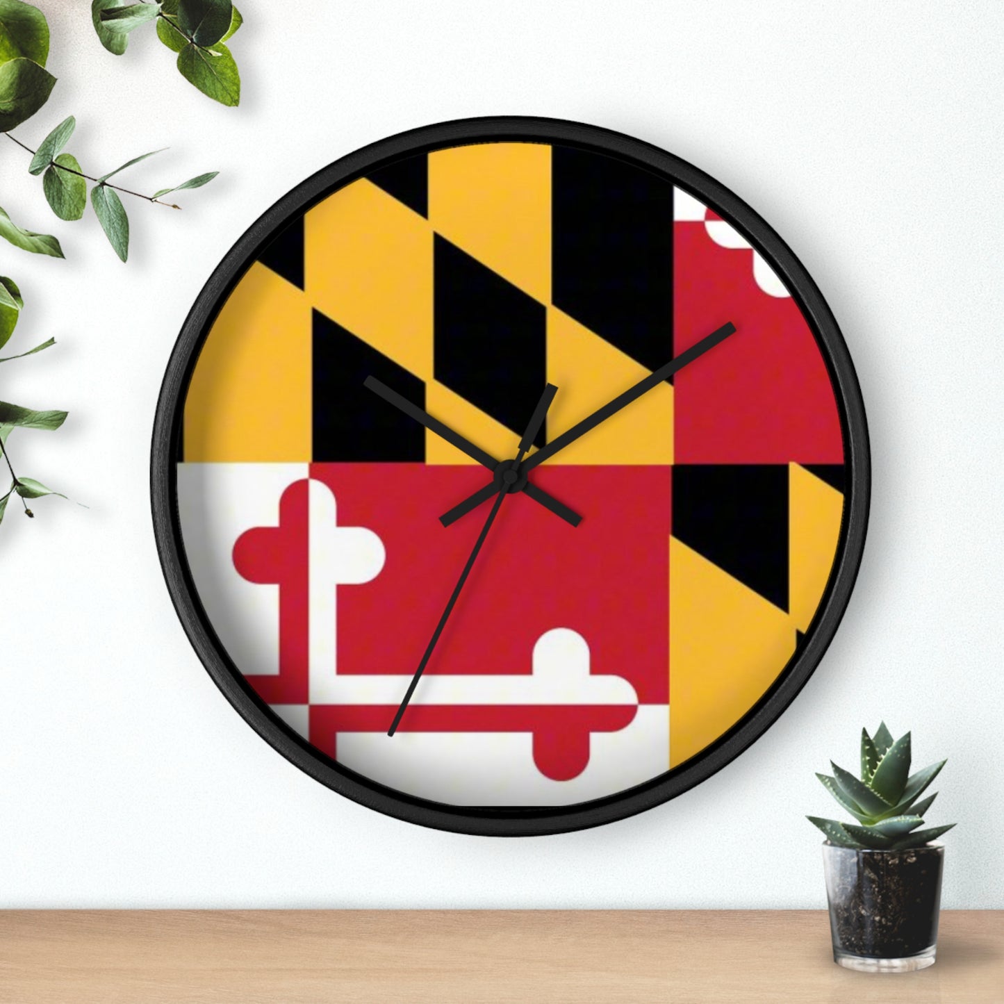 Maryland Flag Wall Clock - Vibrant Timepiece for Home Decor and Gift