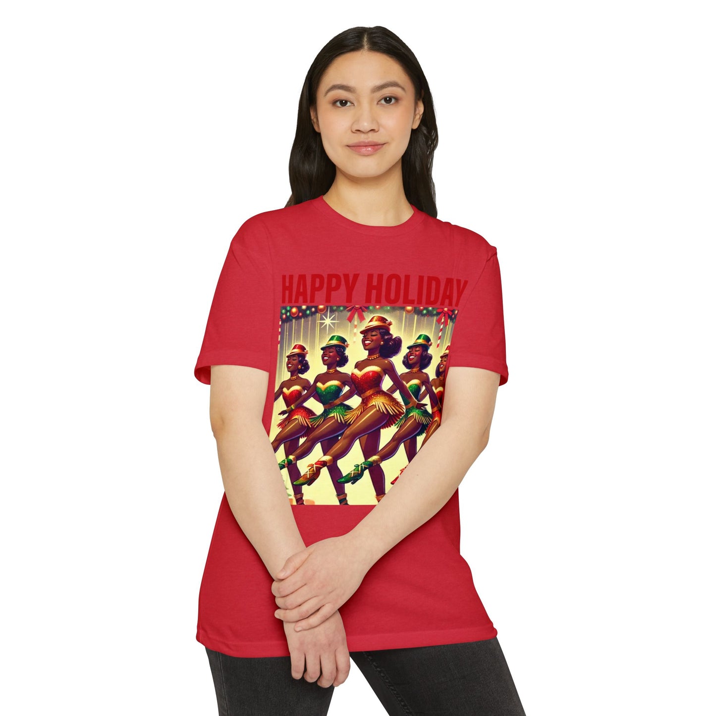 Vintage Holiday Dance Graphic T-Shirt - Happy Holidays Celebration Tee