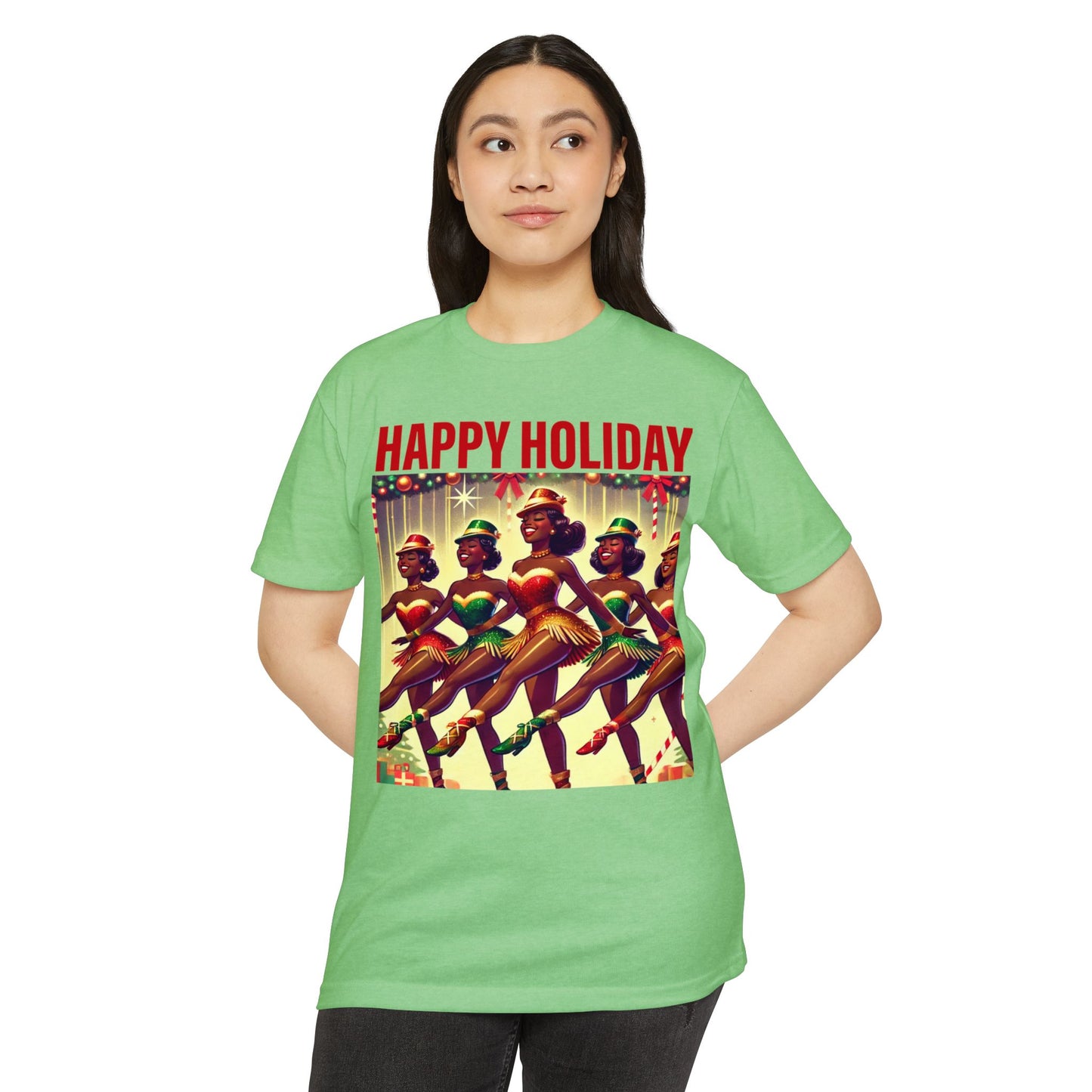 Vintage Holiday Dance Graphic T-Shirt - Happy Holidays Celebration Tee