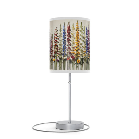 Floral Table Lamp with Stand - Colorful Flower Design